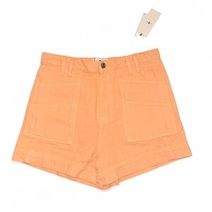 7 For All Mankind Easy Ruby Maritime Orange “Prairie Sunset” Shorts